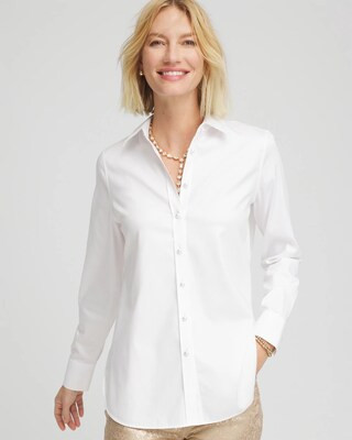 No Iron™ Pearl-Button Stretch Shirt | Chico's