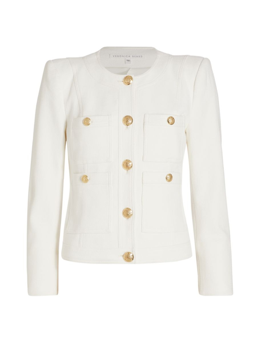 Veronica Beard Ferazia Textured Cotton-Blend Jacket | Saks Fifth Avenue