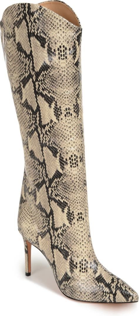 Boots, Knee High Boots, Pointed Toe Boots, Winter Boots, Winter Outfit, Snakeskin Boots, Outfits | Nordstrom