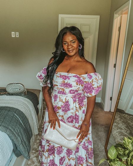 This wedding season has me pulling my grown women dresses ne has who doesn’t like a floral dress on a sunny day?  I loved this dress, perfect for an outdoor spring wedding. Style tip for a garden wedding pair with wedges. 

#LTKunder50 #LTKstyletip #LTKworkwear