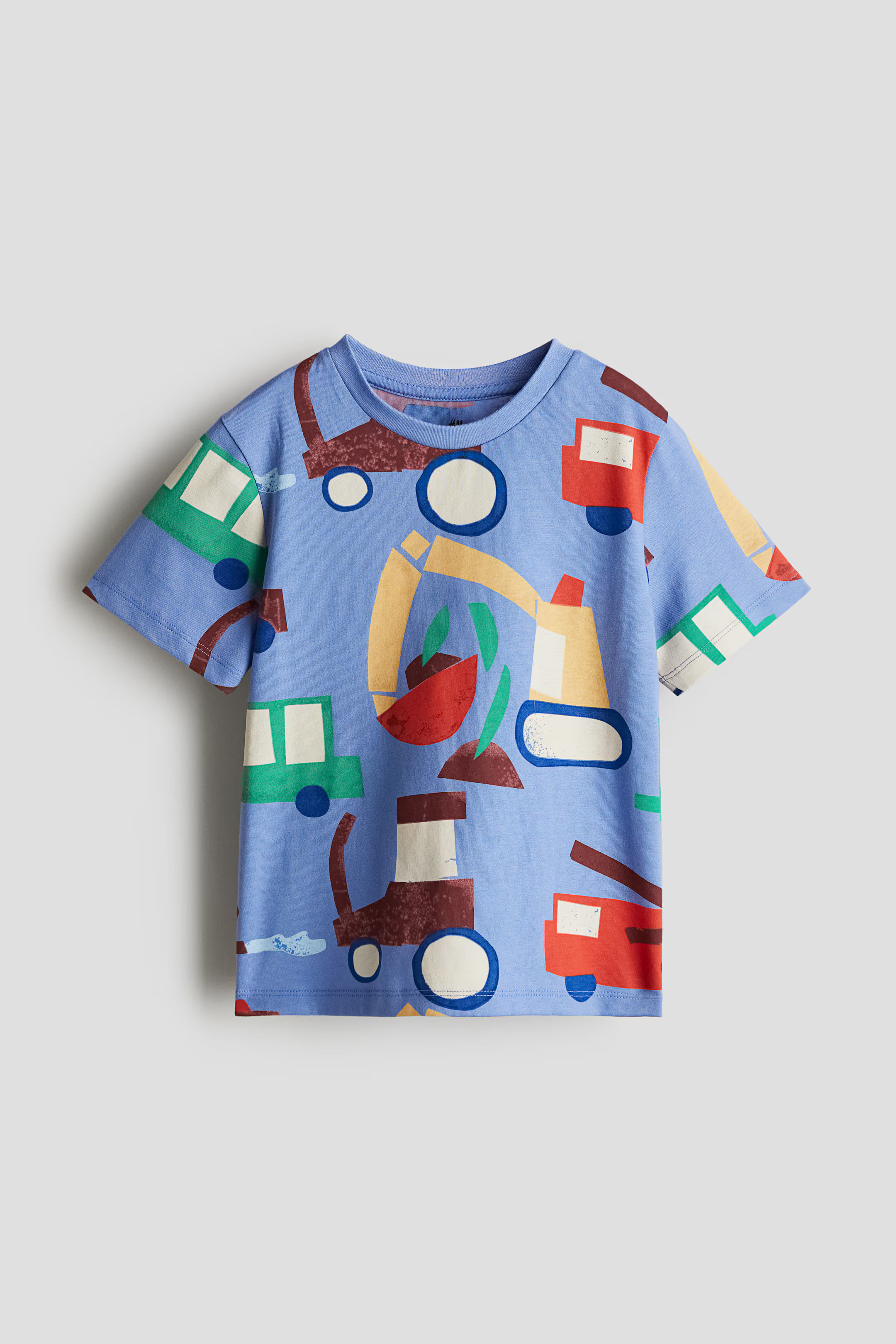 Printed T-shirt - Blue/vehicles - Kids | H&M US | H&M (US + CA)