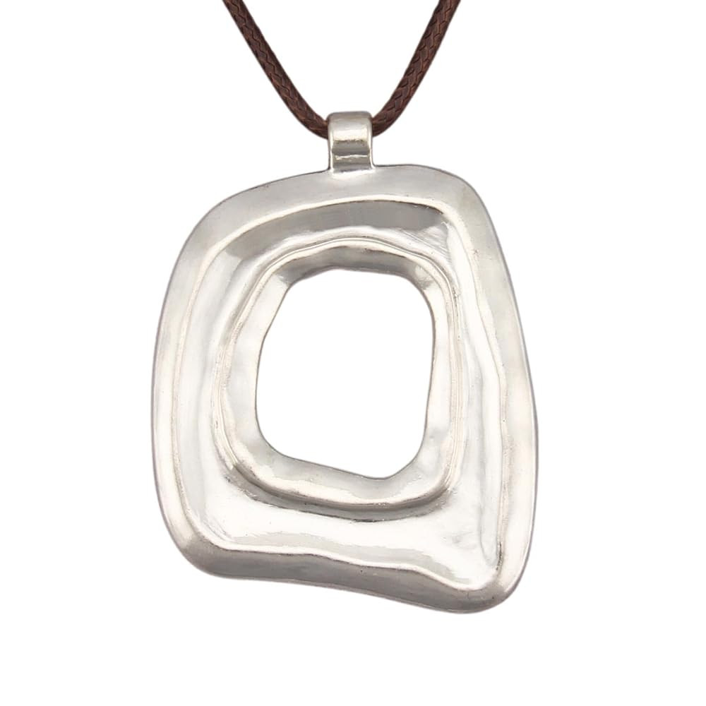 Boho Necklaces for Women Chunky Circle Necklace Layered Boho Circle Leather Choker Necklace Long ... | Amazon (US)