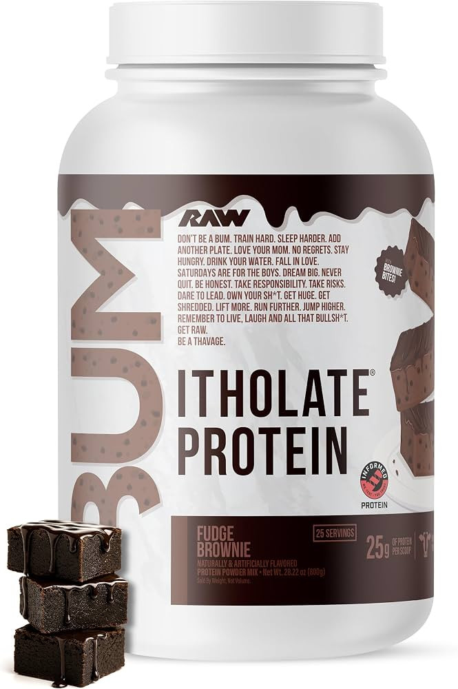 RAW Whey Isolate Protein Powder, Fudge Brownie (CBUM Itholate Protein) - 100% Grass-Fed Sports Nu... | Amazon (US)