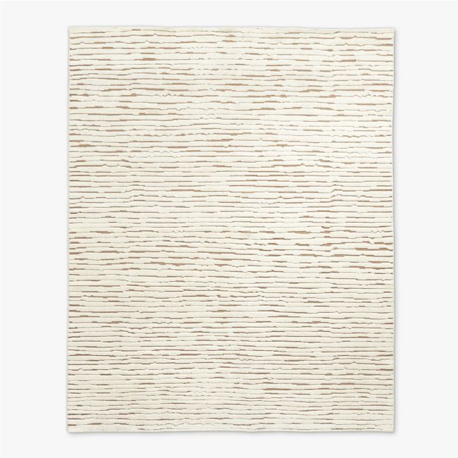 Levit Hand-Knotted Neutral New Zealand Wool Area Rug 8'x10' | CB2