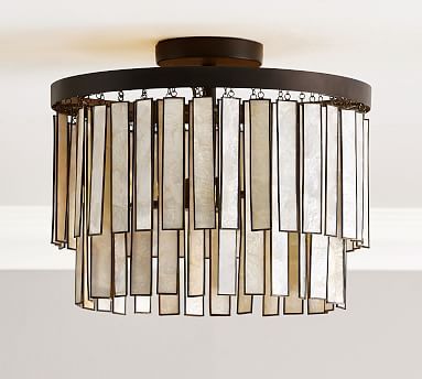 Astrid Capiz Flush Mount | Pottery Barn (US)