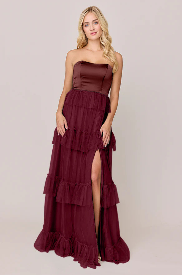 Frankie Convertible Satin + Tulle Dress | Revelry