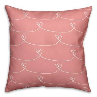 Pink Hearts Throw Pillow By Designs Direct in Pink/White | 18" x 18" | Michaels® | Michaels Stores