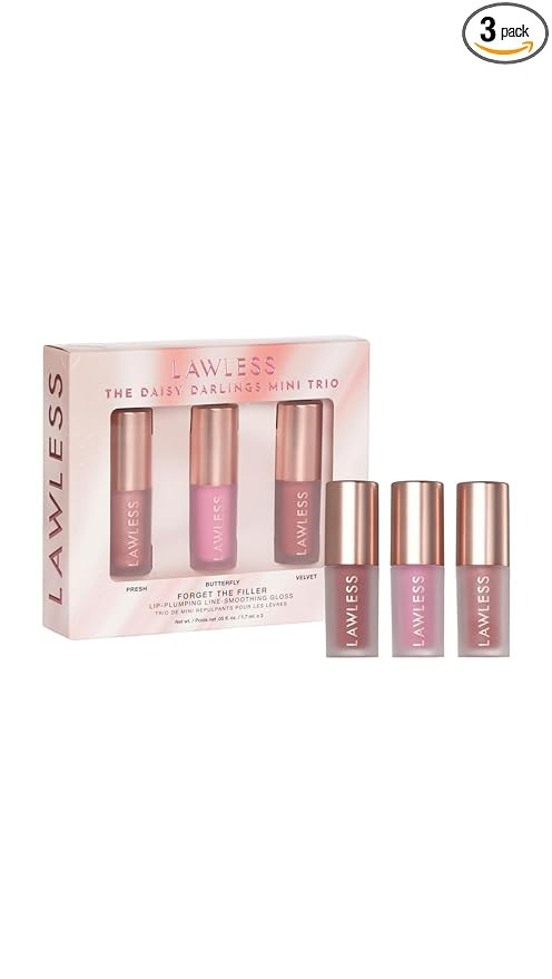 Lawless The Daisy Darlings Mini Trio – Forget The Filler Lip Plumping Line Smoothing Gloss Set ... | Amazon (US)