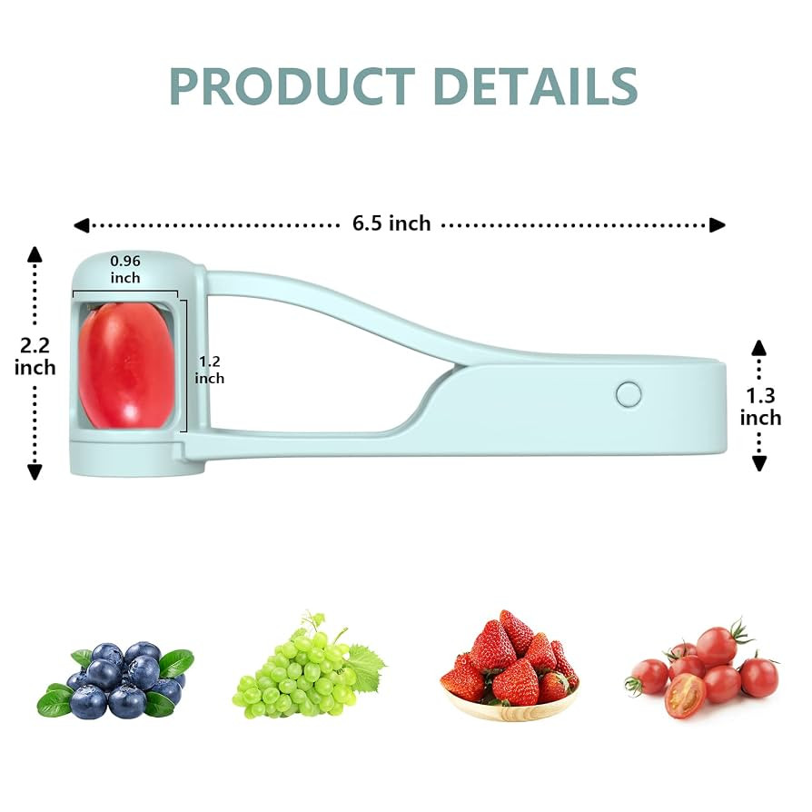 Grape Cutter Grape Slicer for Toddlers Baby,Grape Cherry Tomato Strawberry Cutter Quarter Slicer ... | Amazon (US)