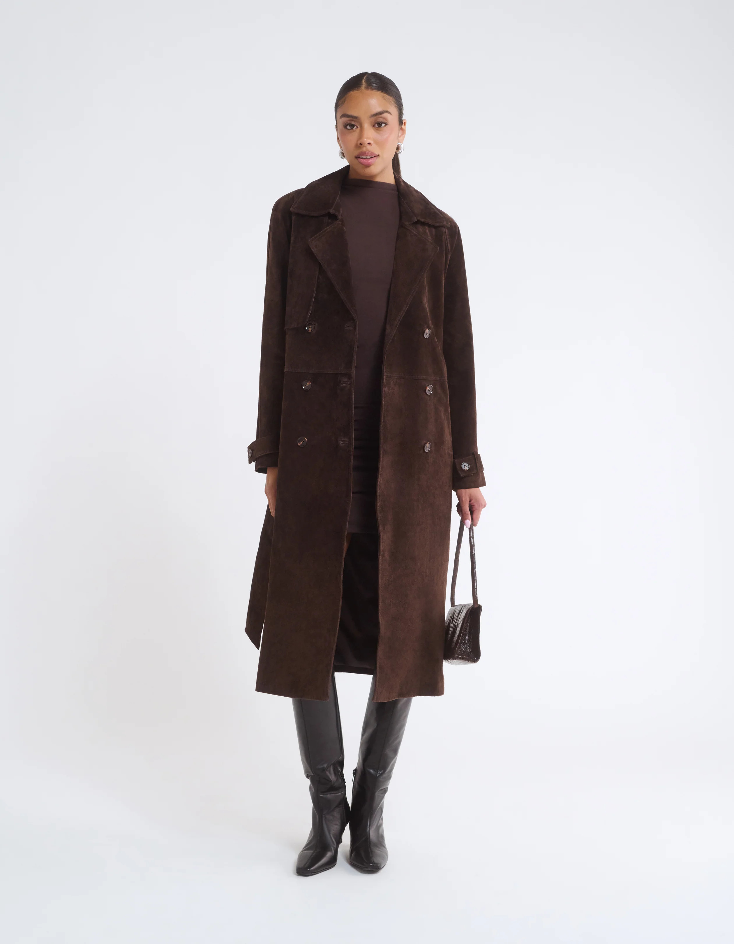 Kennedy Trench | Espresso Suede | Rumored