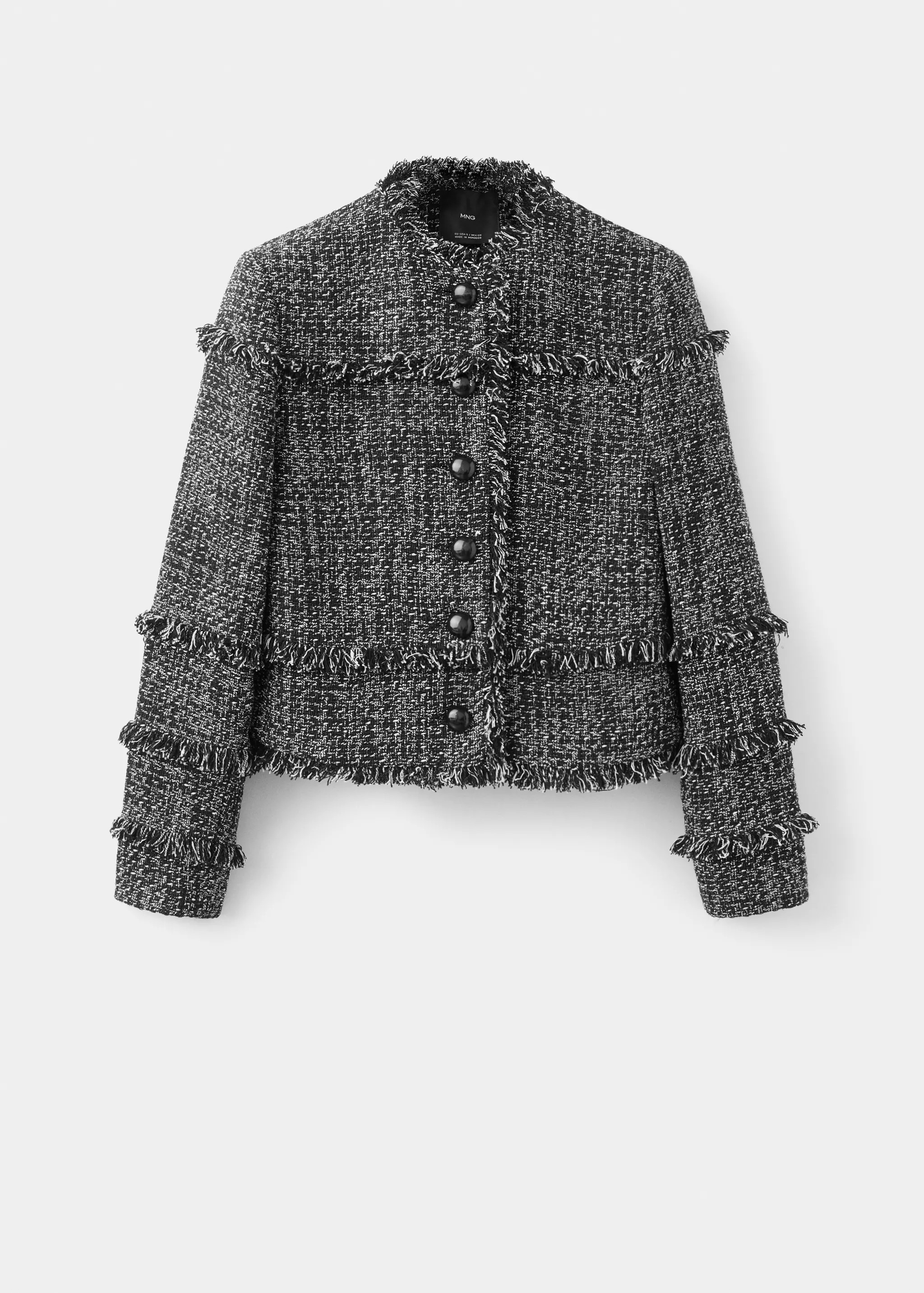 Tweed jacket with frayed ends | Mango (US/MX/AU)