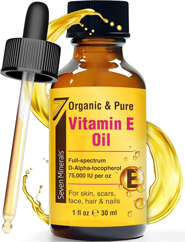 Seven Minerals New Ultra Pure Vitamin E Oil - 75,000 IU Full-Spectrum D-Alpha Tocopherol, 1 Fl Oz... | Amazon (US)
