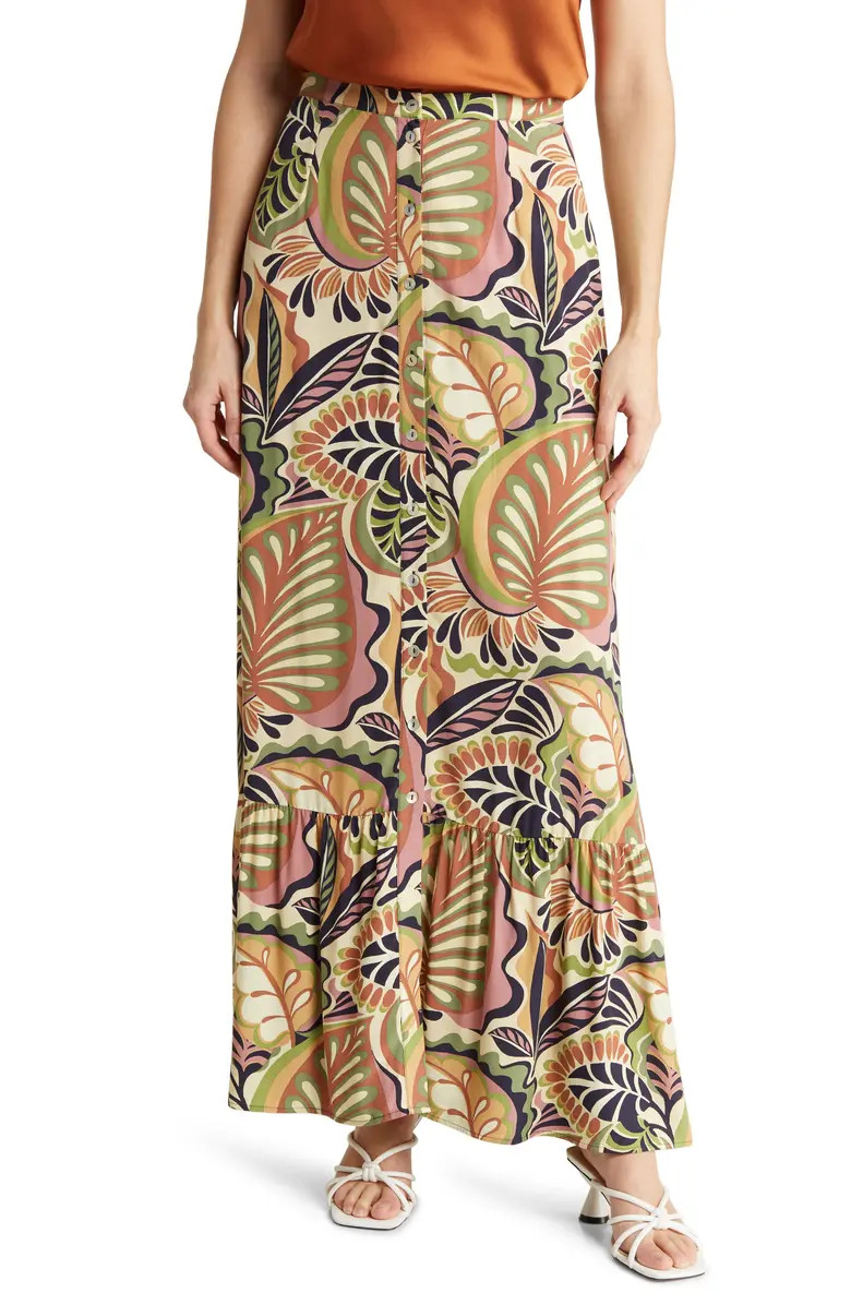 Paisley Button Front Maxi Skirt | Nordstrom Rack