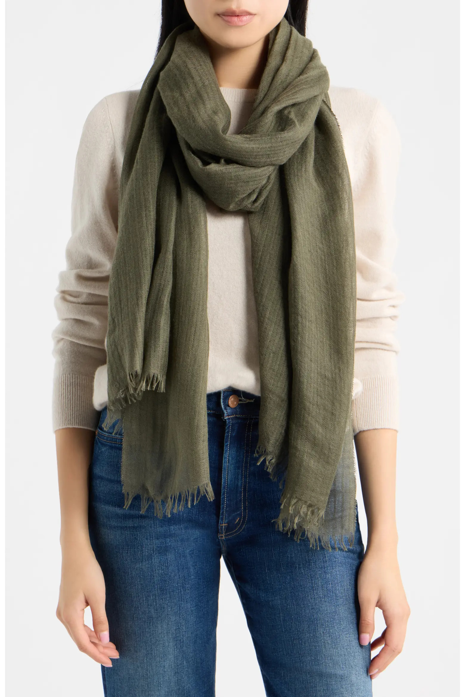 Nordstrom Striped Silk & Cashmere Scarf (Women) | Nordstrom | Nordstrom