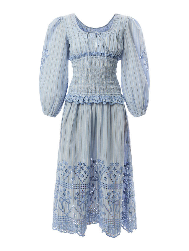 Blue Women's Damson Madder Nola Midi Dress | Fenwick | Fenwick