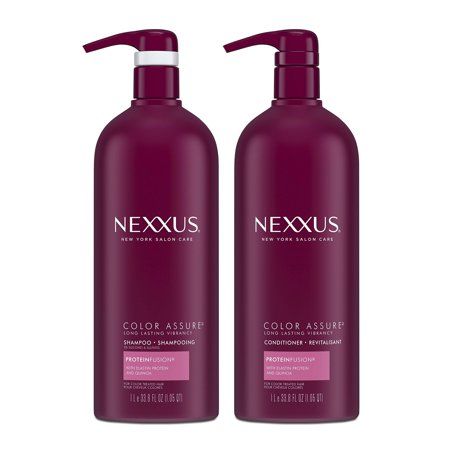 Nexxus Color Assure Shampoo and Conditioner For Color Treated Hair ProteinFusion Enhance Hair Color  | Walmart (US)