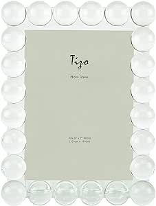 Design 5x7 Crystal Clear Glass Picture Frame, Boutique Quality Photo Frame (Single Row Bubbles) | Amazon (US)