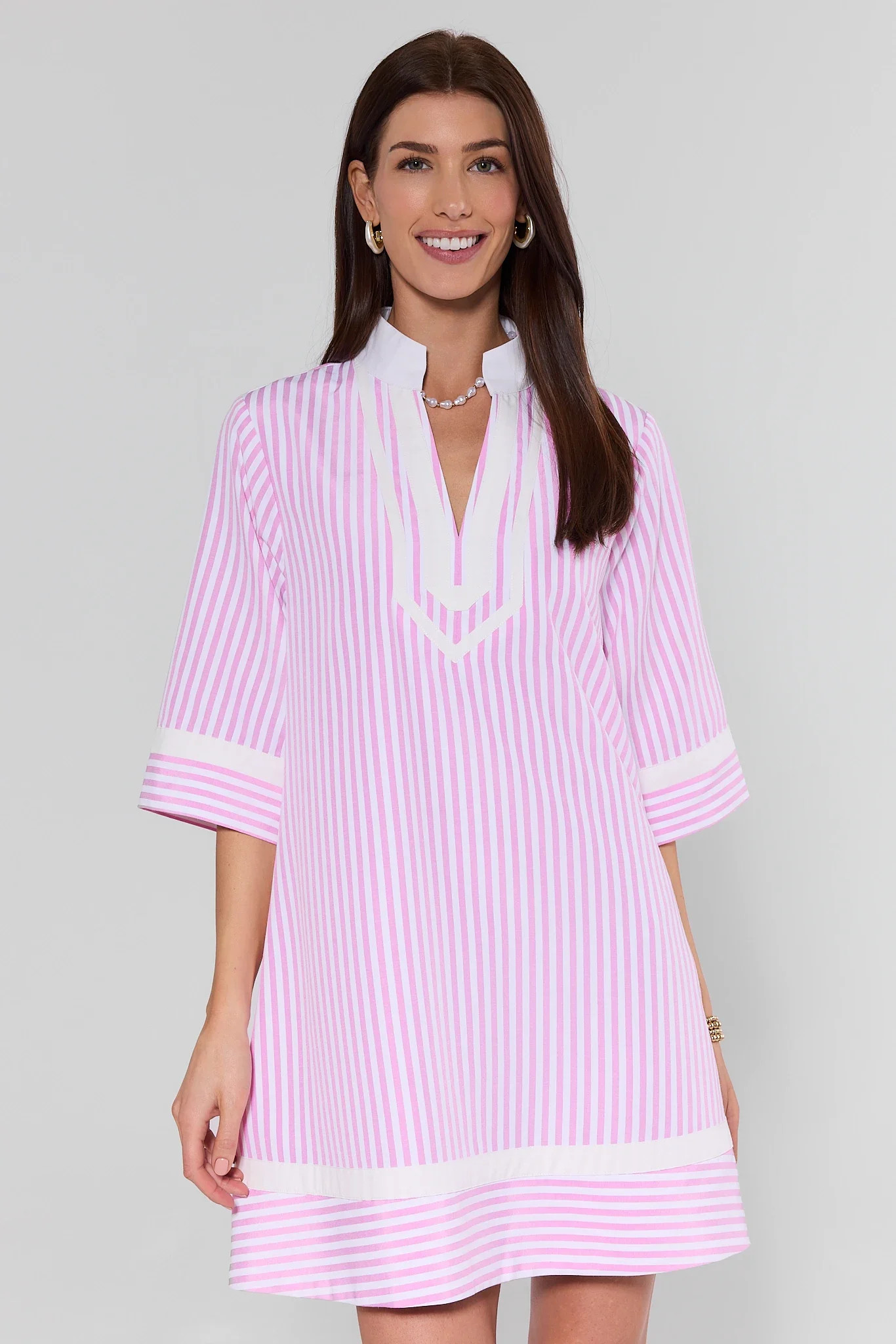 Sonny Pink Striped Tunic Dress | Avara