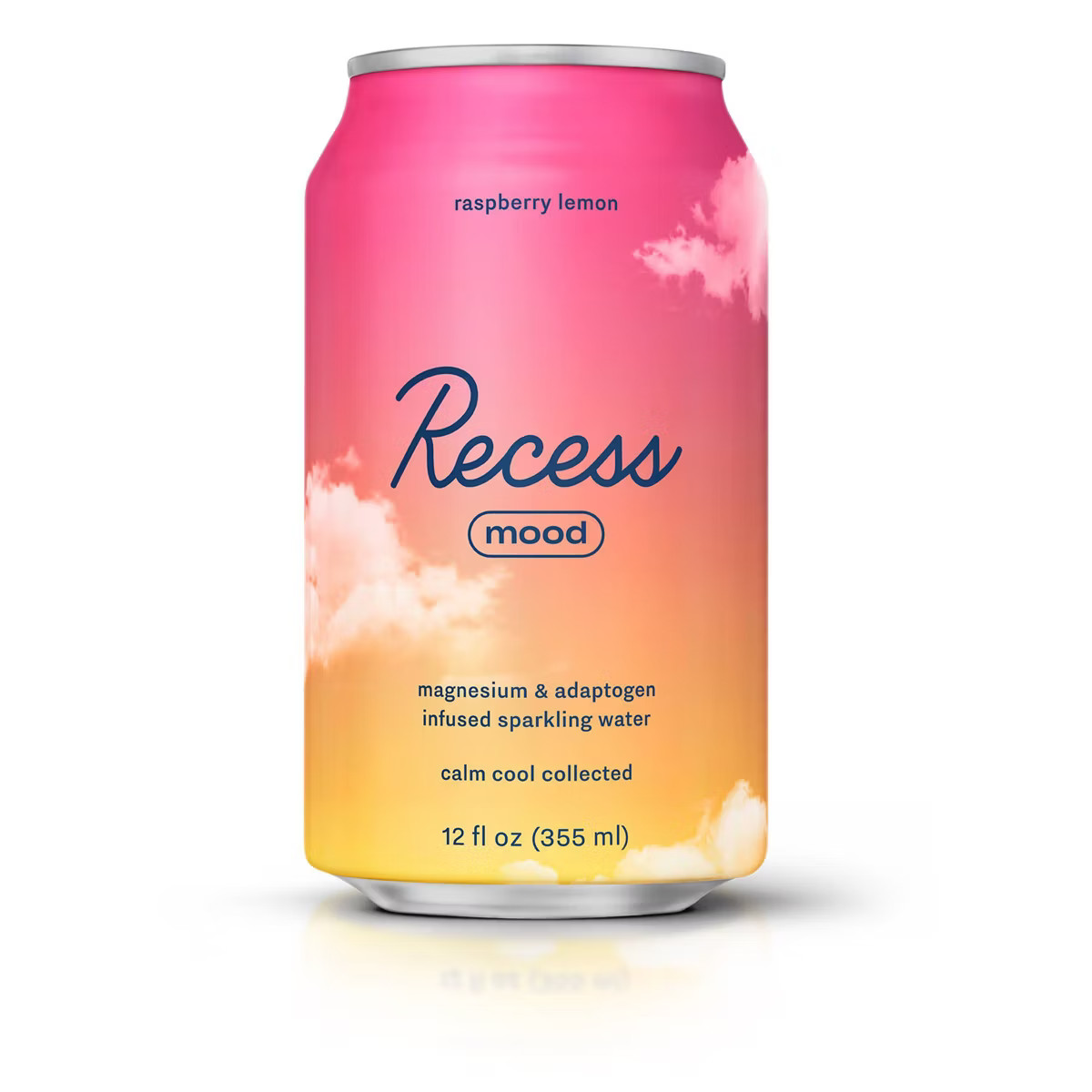 Recess Mood Raspberry Lemon Sparkling Water with Magnesium L Threonate - 12 fl oz Can | Target