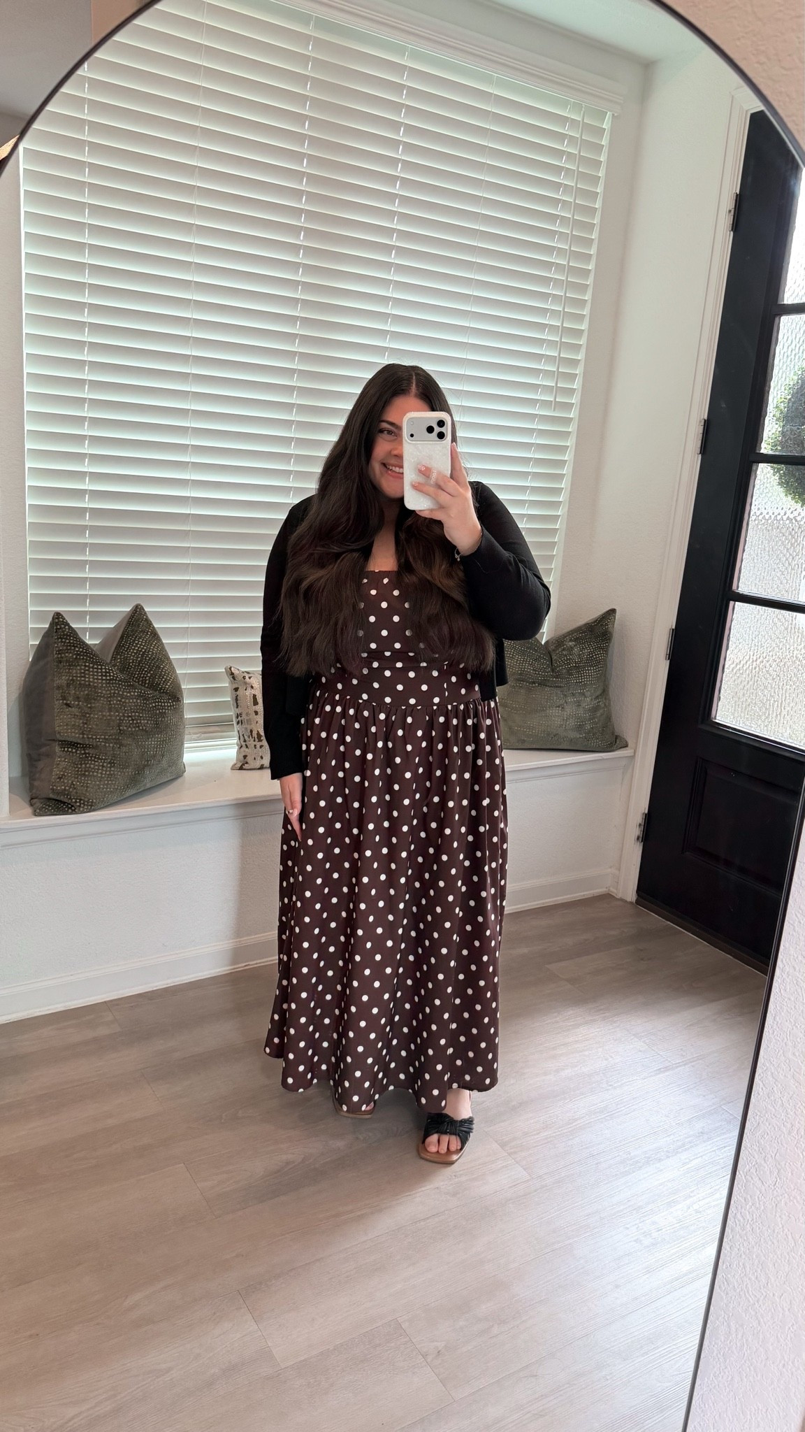 Church outfit. Church OOTD. Sunday outfit. Sunday OOTD. Polkadot dress. Polkadots. Lightweight sweater. Maxi dress. Smocked dress. Amazon fashion. Amazon dress. Amazon maxi dress.

#LTKgrwm #LTKootd #LTKdayinmylife