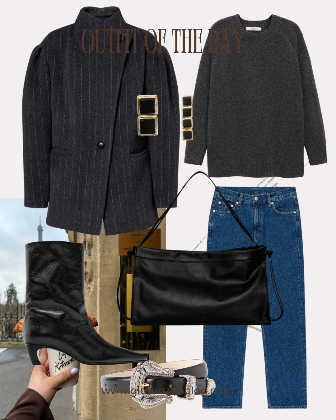 Click bag, black boots, straight jeans, arket jeans, heaven mayhem  earrings, dehanche belt 

#LTKeurope #LTKover50style #LTKwinter