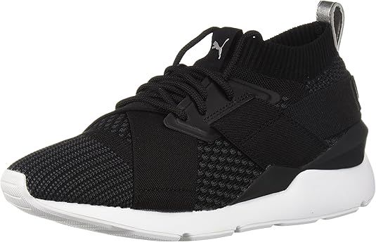 PUMA Women's Evoknit Wn Sneaker Black-Asphalt White Shoes | Amazon (US)