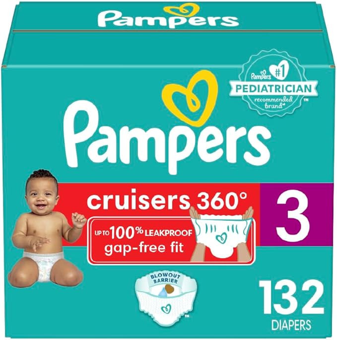 Diapers Size 3, 132 Count - Pampers Pull On Cruisers 360° Fit Disposable Baby Diapers with Stret... | Amazon (CA)