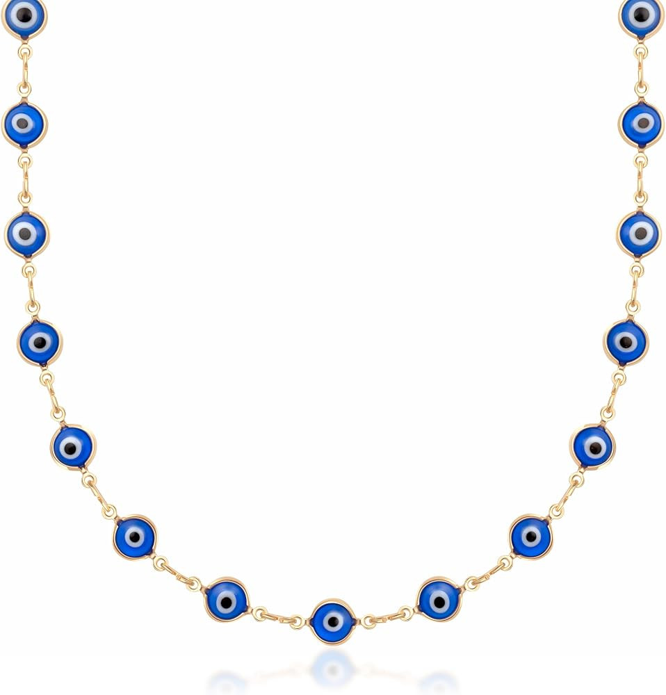 Barzel 18K Gold Plated Evil Eye Necklace - Made In Brazil | Amazon (US)