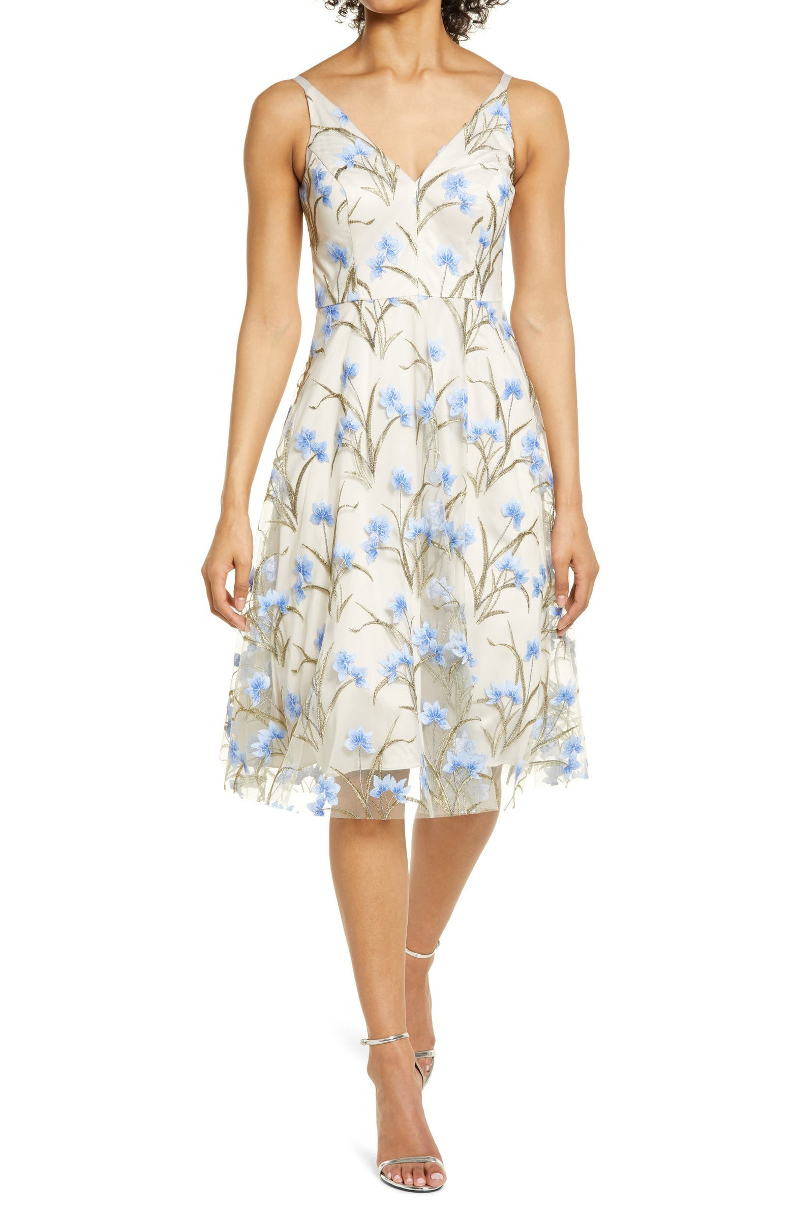 Floral Embroidered Fit & Flare Dress | Nordstrom