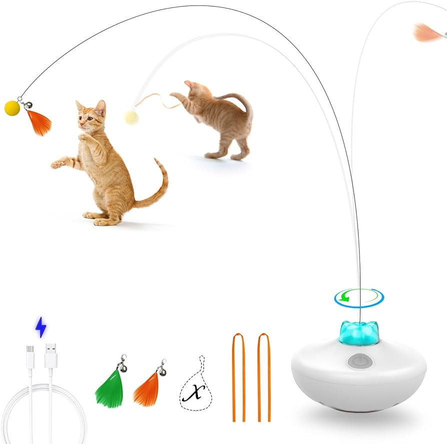 Interactive Cat Toys Cat Exercise Tumbler, Rechargeable Cat Toys for Indoor Cats Spin Butterfly G... | Amazon (US)
