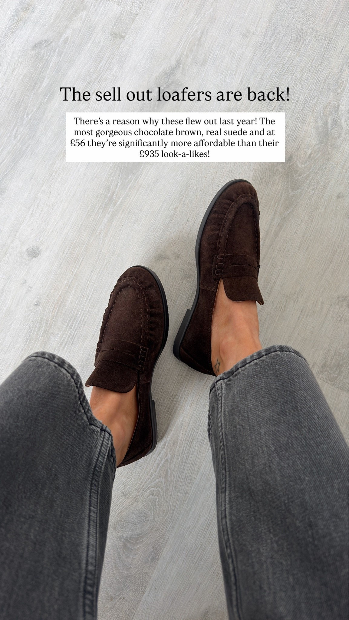 The chocolate brown suede loafer 🫶🏼🤎 true to size & available in half sizes! 👏🏻 @marksandspencer ad

#LTKautumn #LTKworkwear #LTKstyletip