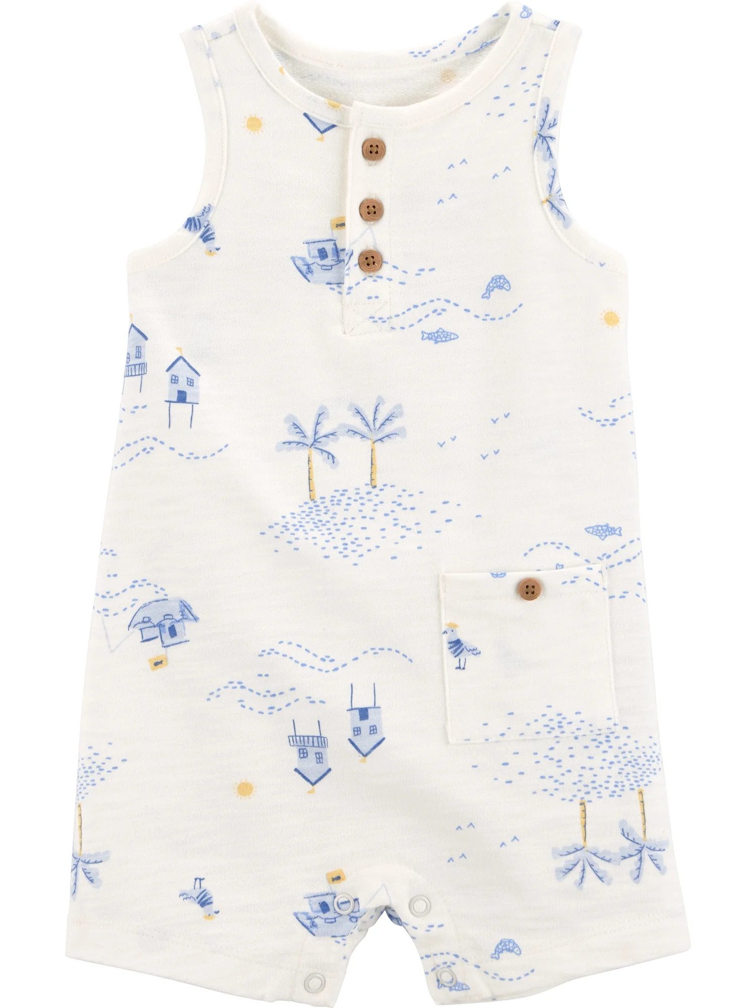 Carter's Child of Mine Baby Boy Romper, Sizes 0/3-24 Months | Walmart (US)