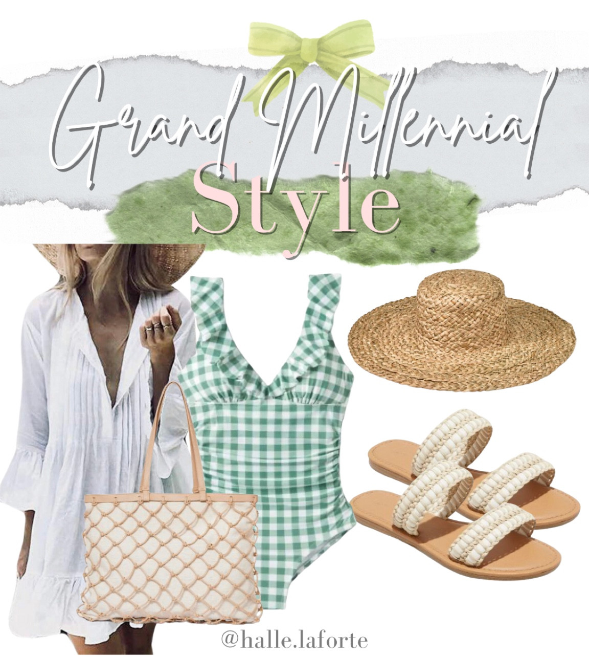 Grand millennial style 
White swimsuit coverup 
Green ruffle check swimsuit 
Bathing suit 
Sandals 
Woven sandals 
Woven bag 
Woven hat 
#springoutfits #fallfavorites #LTKbacktoschool #fallfashion #vacationdresses #resortdresses #resortwear #resortfashion #summerfashion #summerstyle #LTKseasonal #rustichomedecor #liketkit #highheels #Itkhome #Itkgifts #Itkgiftguides #springtops #summertops #Itksalealert
#LTKRefresh #fedorahats #bodycondresses #sweaterdresses #bodysuits #miniskirts #midiskirts #longskirts #minidresses #mididresses #shortskirts #shortdresses #maxiskirts #maxidresses #watches #backpacks #camis #croppedcamis #croppedtops #highwaistedshorts #highwaistedskirts #momjeans #momshorts #capris #overalls #overallshorts #distressesshorts #distressedjeans #whiteshorts #contemporary #leggings #blackleggings #bralettes #lacebralettes #clutches #crossbodybags #competition #beachbag #halloweendecor #totebag #luggage #carryon # blazers #airpodcase #iphonecase #shacket #jacket #sale #under50 #under100 #under40 #workwear #ootd #bohochic #bohodecor #bohofashion #bohemian #contemporarystyle #modern #bohohome #modernhome #homedecor #amazonfinds #nordstrom #bestofbeauty #beautymusthaves #beautyfavorites #hairaccessories #fragrance #candles #perfume #jewelry #earrings #studearrings #hoopearrings #simplestyle #aestheticstyle #designerdupes #luxurystyle #bohofall #strawbags #strawhats #kitchenfinds #amazonfavorites #bohodecor #aesthetics #blushpink #goldjewelry #stackingrings #toryburch #comfystyle #easyfashion #vacationstyle #goldrings #fallinspo #lipliner #lipplumper #lipstick #lipgloss #makeup #blazers #LTKU #primeday
#StyleYouCanTrust #giftguide #LTKRefresh #LTKSale
#LTKHalloween #LTKFall #fall #falloutfits #backtoschool
#backtowork #LTKGiftGuide #amazonfashion #traveloutfit #familyphotos #liketkit #trendyfashion #fallwardrobe #winterfashion #christmas #holdavfavorites #ITKseasonal #grandmillennial #grandmillennialstyle 

#LTKFind #LTKswim #LTKstyletip
