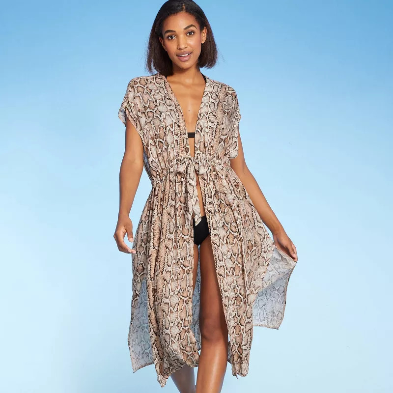 Women's Tie-Front Midi Cover Up Duster - Kona Sol™ | Target