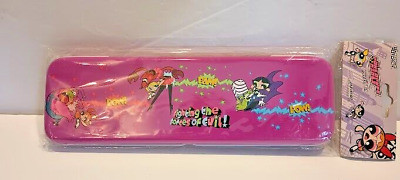 90's Powerpuff Girls Hinged Metal  Pencil Tin Case Vintage 1999 NIP  | eBay | eBay US