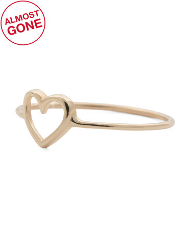 14kt Gold Open Heart Ring | TJ Maxx