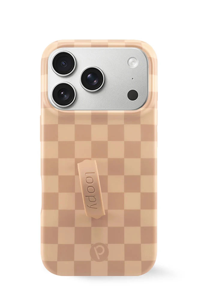 Loopy Cases - Caramel Checkered | Loopy Cases