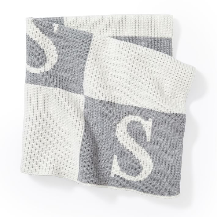 Initial Block Baby Blanket | Mark and Graham