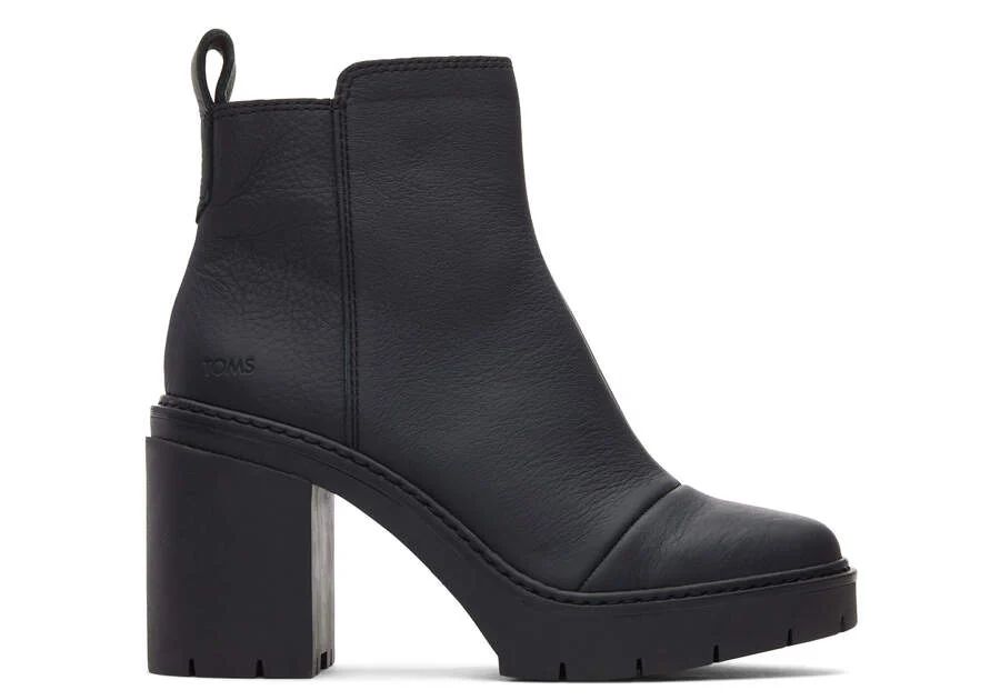 Women
Rya Black Leather Heeled Boot | Toms Americas