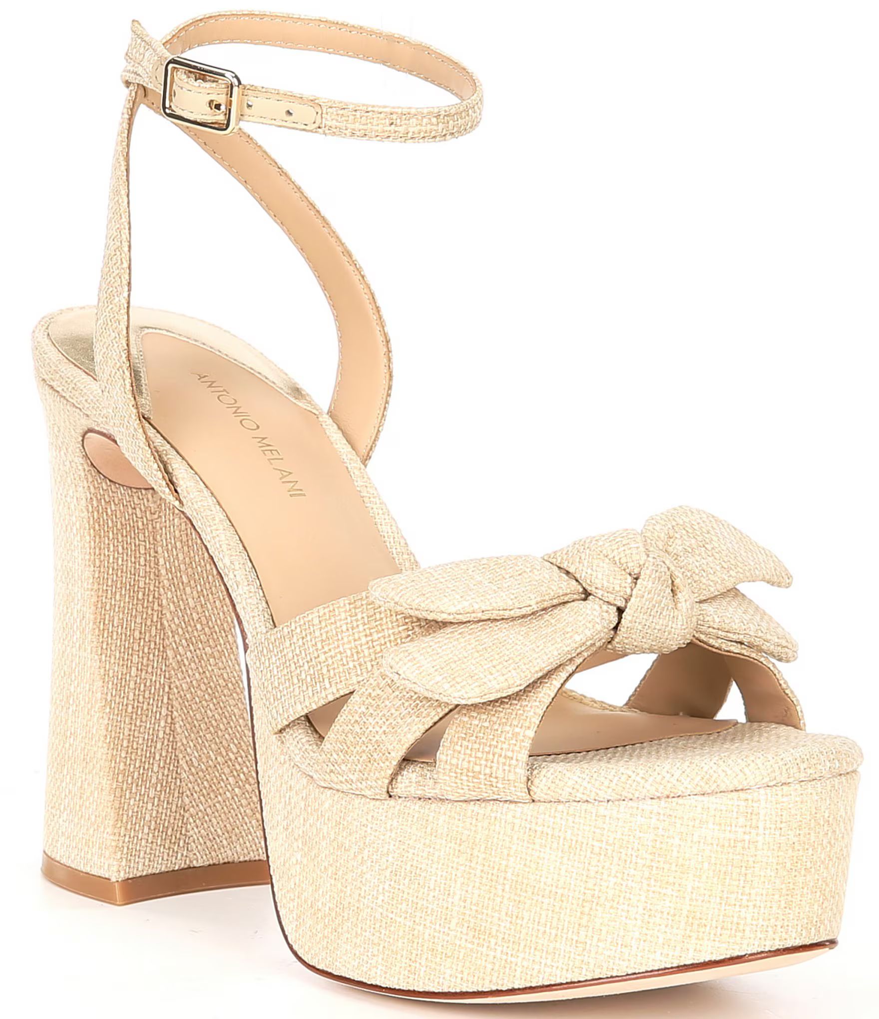 Antonio Melani Bindi Raffia Bow Platform Dress Sandals | Dillard's | Dillard's