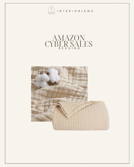 Amazon cyber Monday sales, this goes like bed blanket is so pretty sold and a queen size, neutral, bedding, comfy bedding, bedroom must haves

#LTKhome #LTKCyberWeek #LTKsalealert