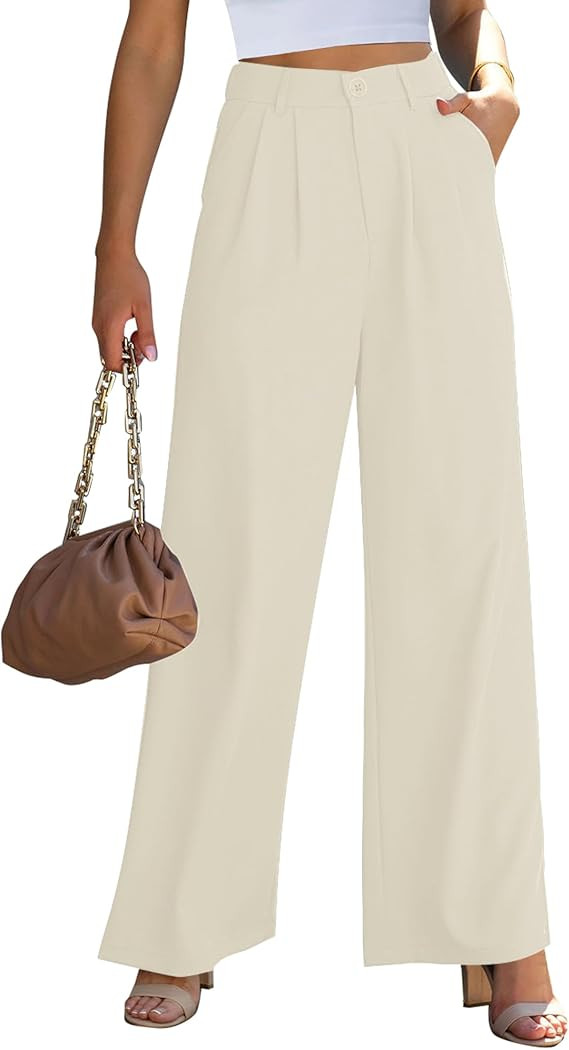 GRAPENT Wide Leg Pants for Women Work Business Casual High Waisted Dressy Pants Flowy Trousers Of... | Amazon (US)