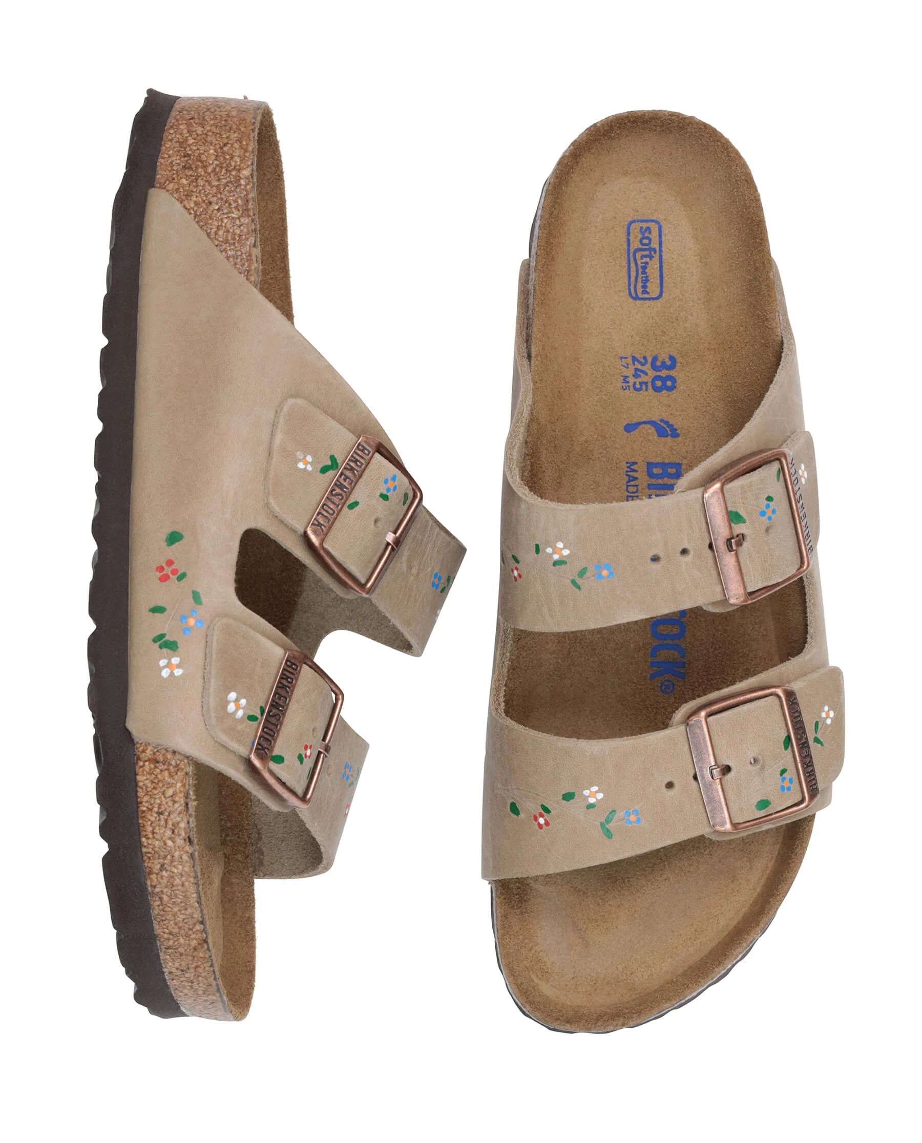 BIRKENSTOCK Arizona with Hand Painted Tooled Vine. | THE GREAT.