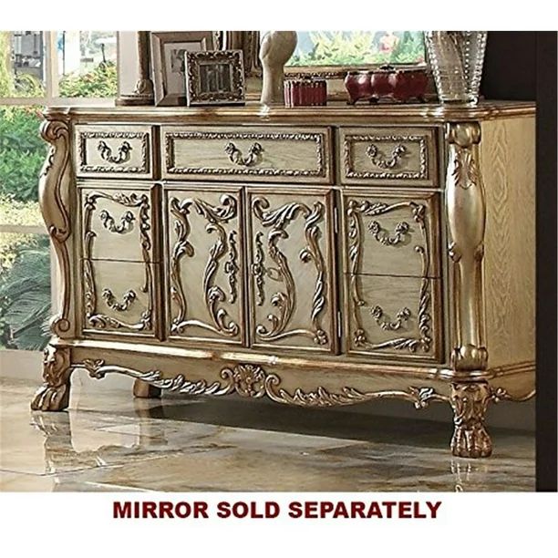 ACME Dresden Dresser/Server, Gold Patina & Bone-Color:Gold Patina & Bone,Quantity:1,Style:Vintage... | Walmart (US)