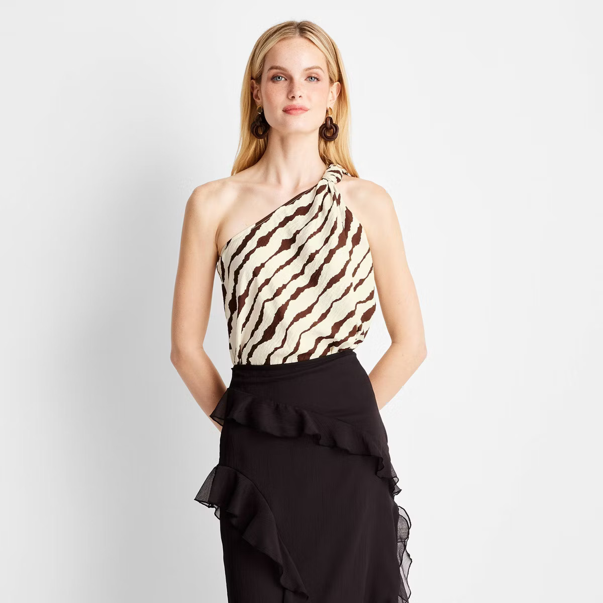 Women's One Shoulder Knot Top - Future Collective™ with Jenee Naylor | Target