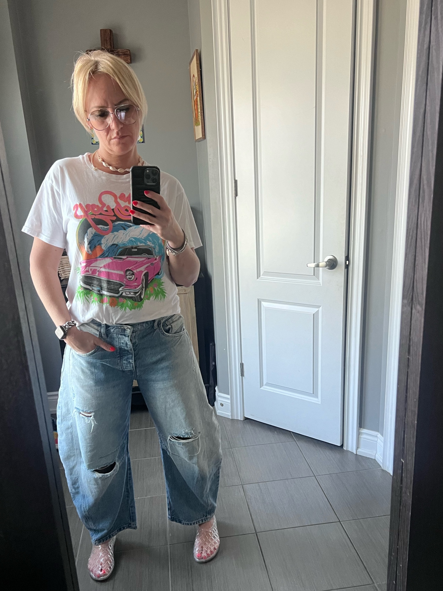 Shop my look #freepeople #barreljeans #jeans #denim # Jeffreycampbell #style #ltk #fashion #fashionblogger #jellyshoes #beachboys #wethefree #shoomylook #ootd #spring #demintrend #trending #outfit #style #summer #look #style #tshirt #jelly #jellyshoes #sandels #clearshoes #shoes #trending #styletips #lookbook 

#LTKstyletip #LTKover40 #LTKshoecrush