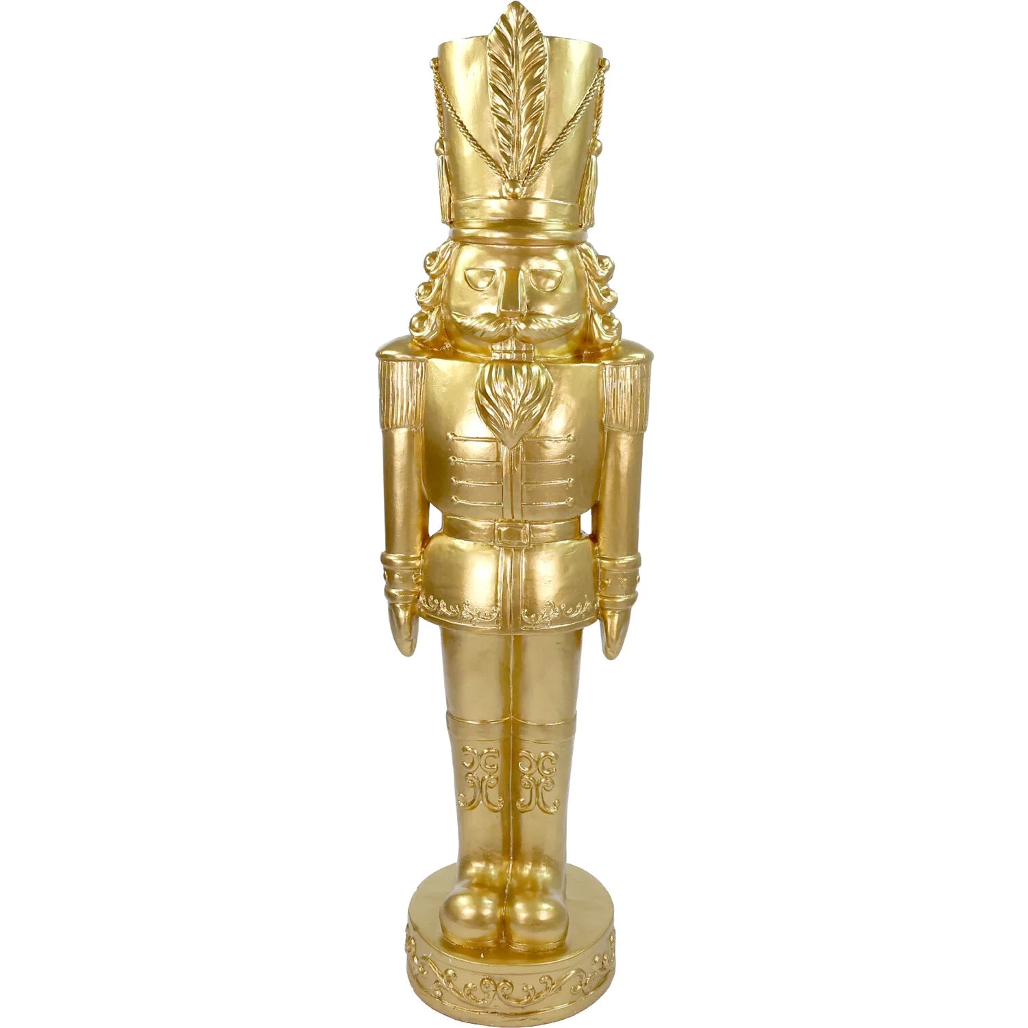 Fraser Hill Farm Holiday Nutcracker Soldier Figurine, 4 ft, Gold, FFRS048-1SOL-GLD | Walmart (US)