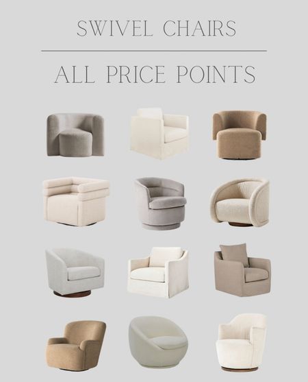 Sharing some of my favorite swivels chairs at varying price points…from investment prices to options under $300.

#LTKHome