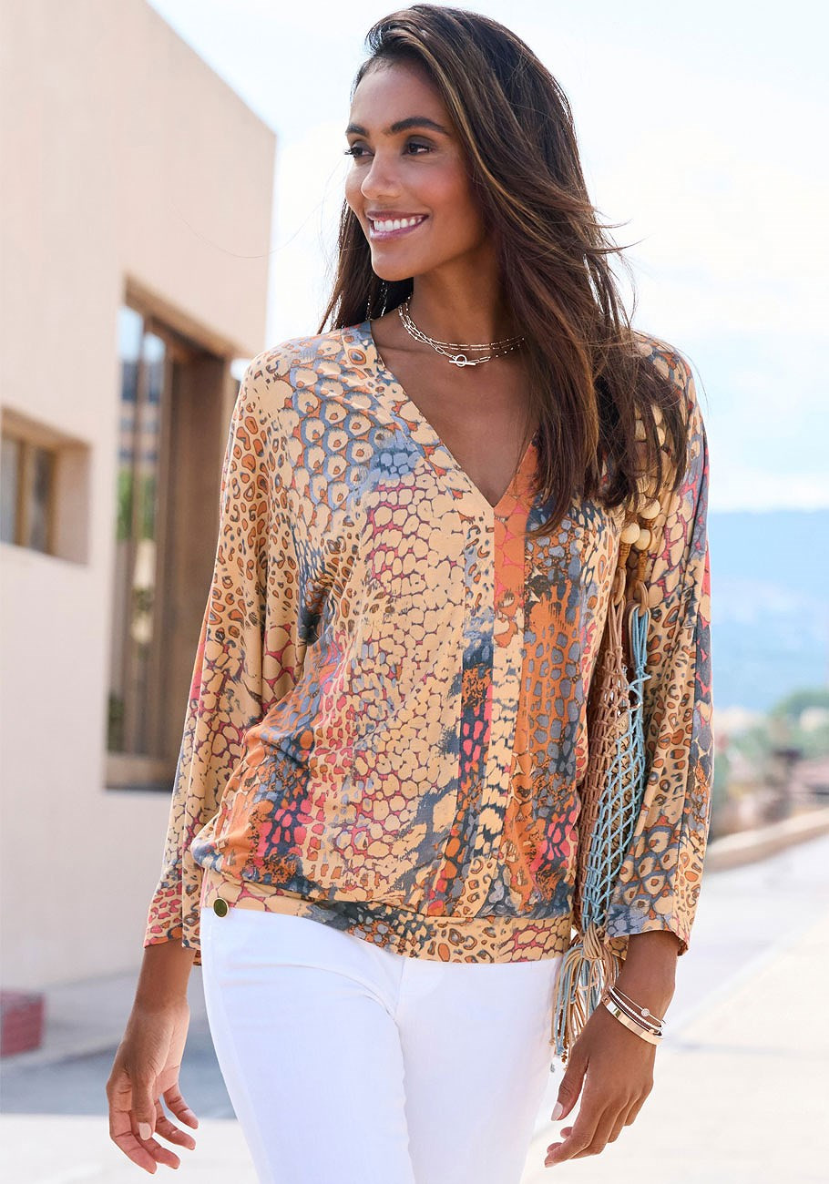 printed long sleeve top | Lascana