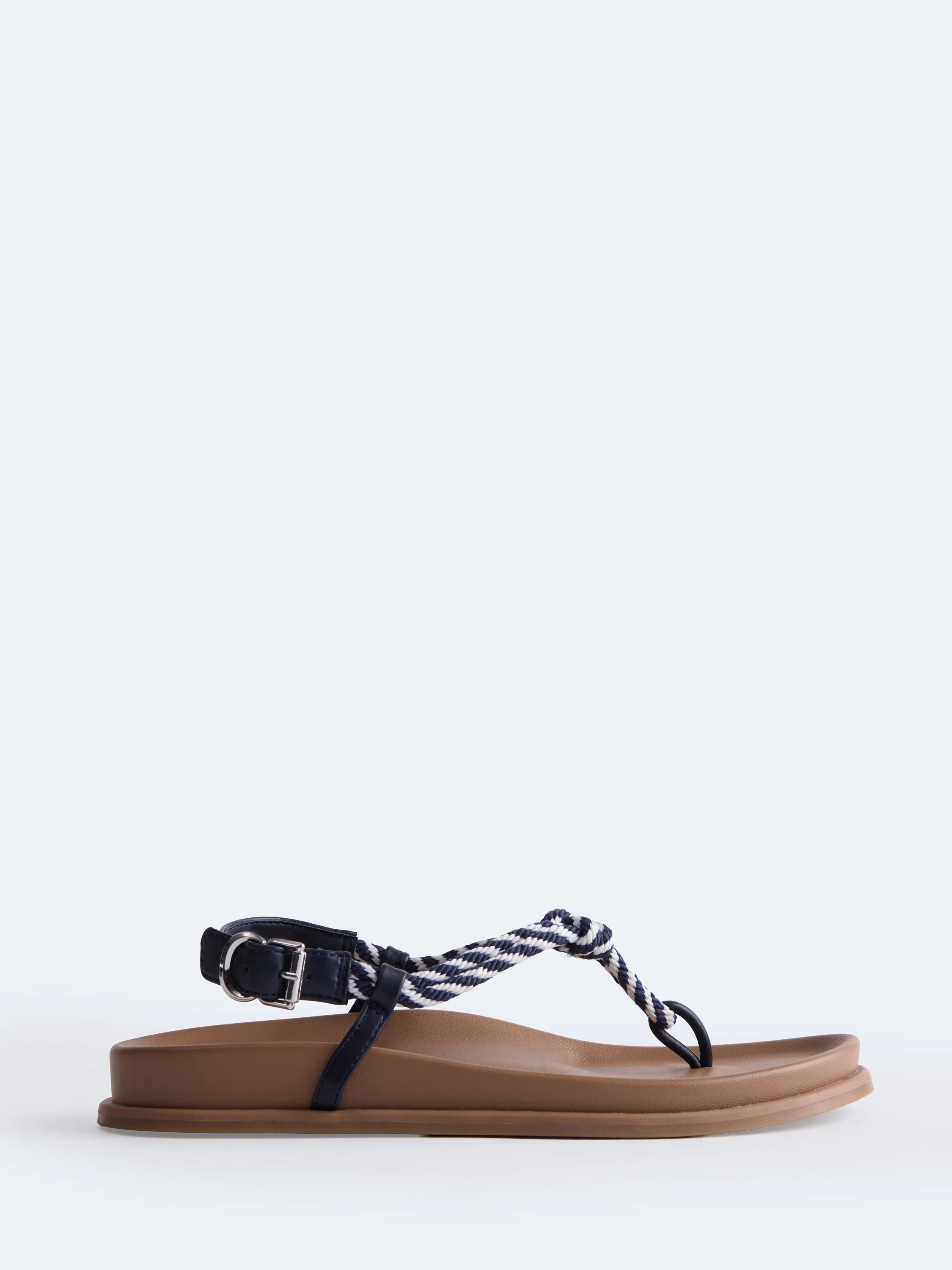 Free Assembly Women's Rope Footbed Sandals - Walmart.com | Walmart (US)